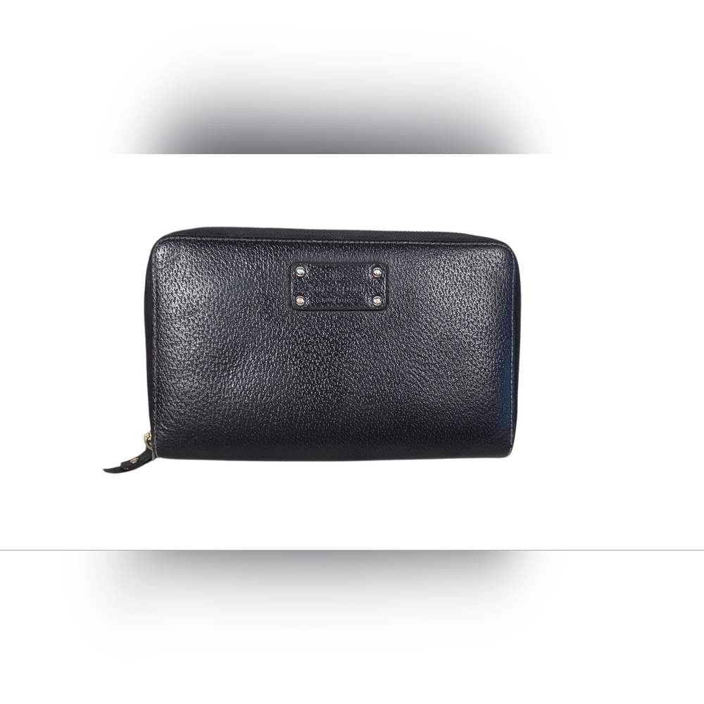 Kate Spade XL Black Textured Leather Wallet